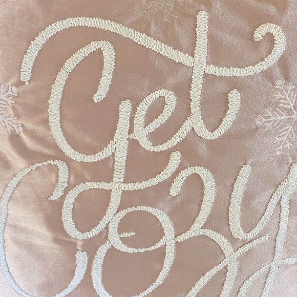 Cozy Pink Holiday Pillow
